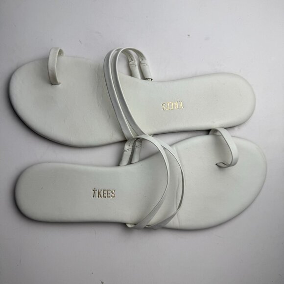 Tkees Leah Sandals Leather Cream Size 9 - Picture 5 of 9